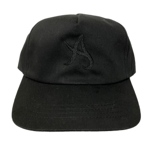 A Logo Unstructured 5-Panel Hat - Black