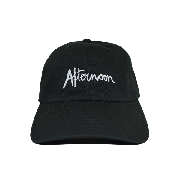 Jagged Script Dad Hat - Black