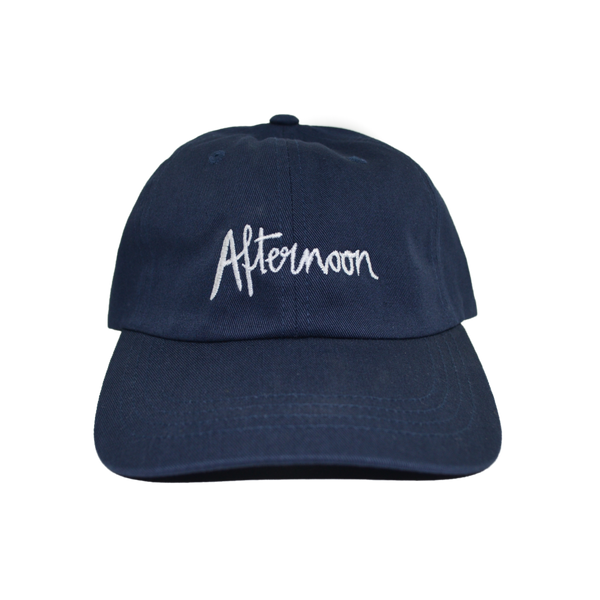 Jagged Script Dad Hat - Navy