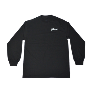 Jagged Script Long Sleeve - Black