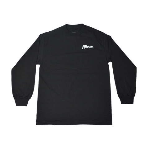 Jagged Script Long Sleeve - Black