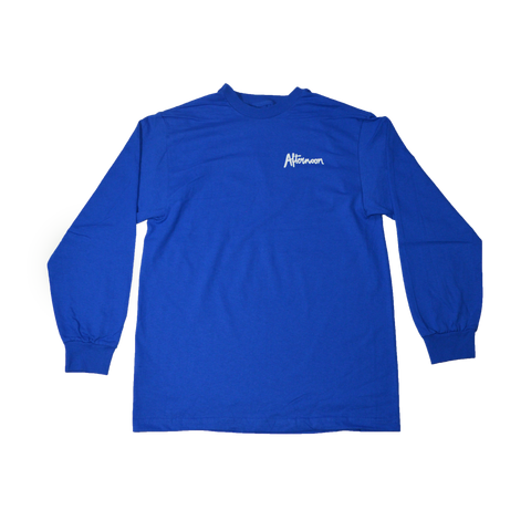 Jagged Script Long Sleeve - Royal Blue