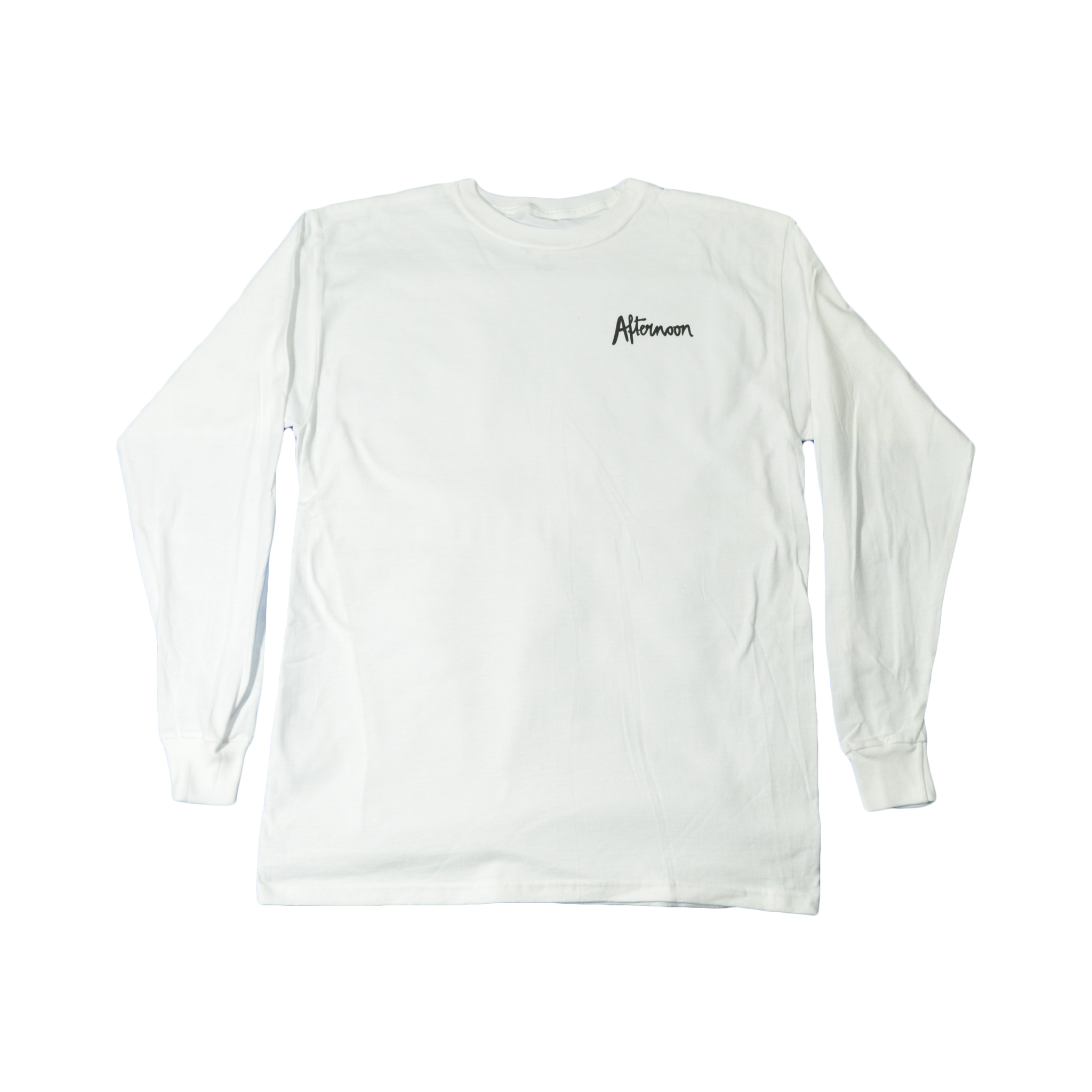 Jagged Script Long Sleeve - White